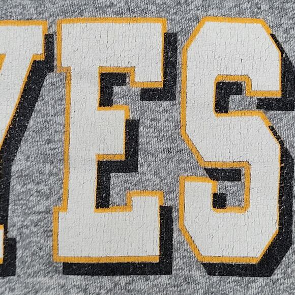 Vintage 90s Iowa Hawkeyes Shirt XL 23x27 Gray Spellout - Picture 8 of 12